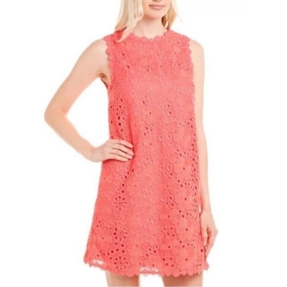 kate spade Dresses & Skirts - Kate Spade Coral Lace Shift Dress Size 0